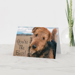 Portret van Airedale Terrier 2 Kaart