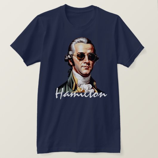 Portret van Alexander Hamilton in zonnebril T-shirt (Design voorkant)