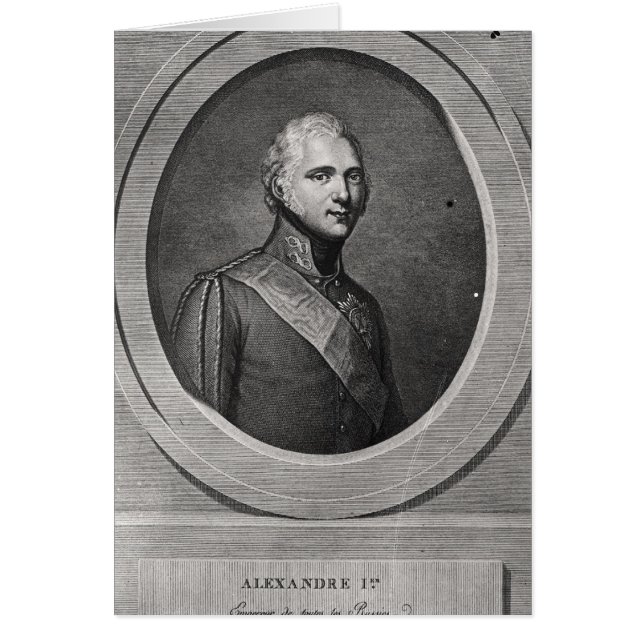 Portret van Alexander I (Voorkant)