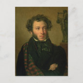 Portret van Alexander Pushkin, 1827 Briefkaart (Voorkant)
