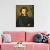 Portret van Alexander Pushkin, 1827 Canvas Afdruk (Insitu (Woonkamer))
