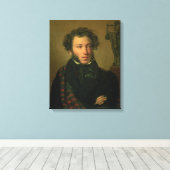 Portret van Alexander Pushkin, 1827 Canvas Afdruk (Insitu (Houten vloer))
