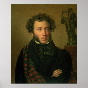 Portret van Alexander Pushkin, 1827 Poster