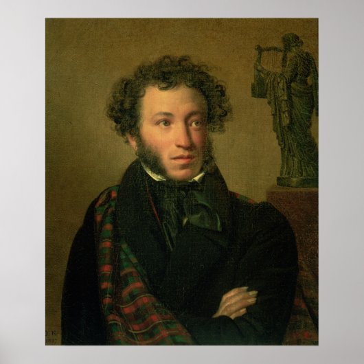 Portret van Alexander Pushkin, 1827 Poster (Voorkant)