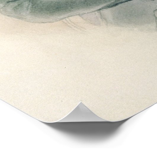 Portret van Alexander Pushkin 1836 Poster (Hoek)