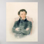 Portret van Alexander Pushkin 1836 Poster (Voorkant)