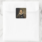 Portret van Alexander Pushkin Vierkante Sticker (Tas)