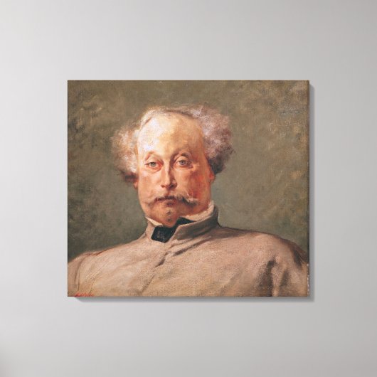 Portret van Alexandre Dumas fils Canvas Afdruk (Voorkant)