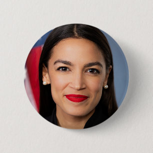 Portret van Alexandria Ocasio Cortez Ronde Button 5,7 Cm