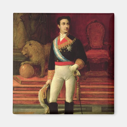 Portret van Alfonso XII 1876 Magneet (Voorkant)