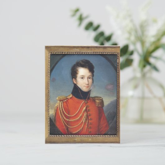 Portret van Alfred de Vigny Briefkaart (Staand voorkant)