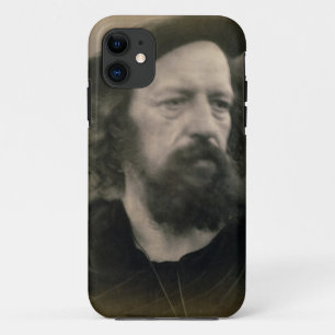 Portret van Alfred, Lord Tennyson (1809-92) (b/w p iPhone 11 Hoesje