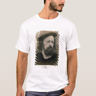 Portret van Alfred, Lord Tennyson (1809-92) (b/w p T-shirt