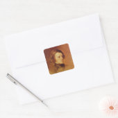 Portret van Alfred Lord Tennyson Vierkante Sticker (Envelop)
