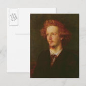 Portret van Algernon Charles Swinburne 1867 Briefkaart (Voorkant / Achterkant)
