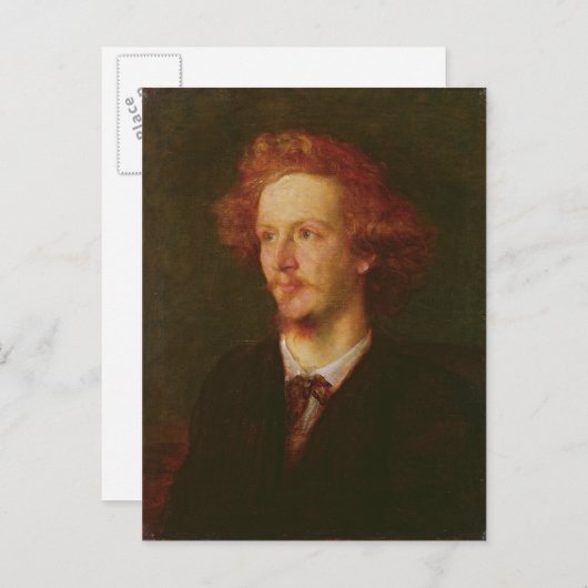 Portret van Algernon Charles Swinburne 1867 Briefkaart (Voorkant / Achterkant)