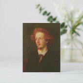 Portret van Algernon Charles Swinburne 1867 Briefkaart (Staand voorkant)