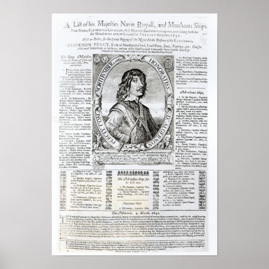 Portret van Algernon Percy Poster (Voorkant)