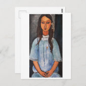 Portret van Alice, Modigliani Briefkaart (Voorkant / Achterkant)