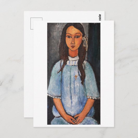 Portret van Alice, Modigliani Briefkaart (Voorkant / Achterkant)