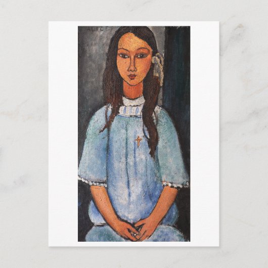 Portret van Alice, Modigliani Briefkaart (Voorkant)