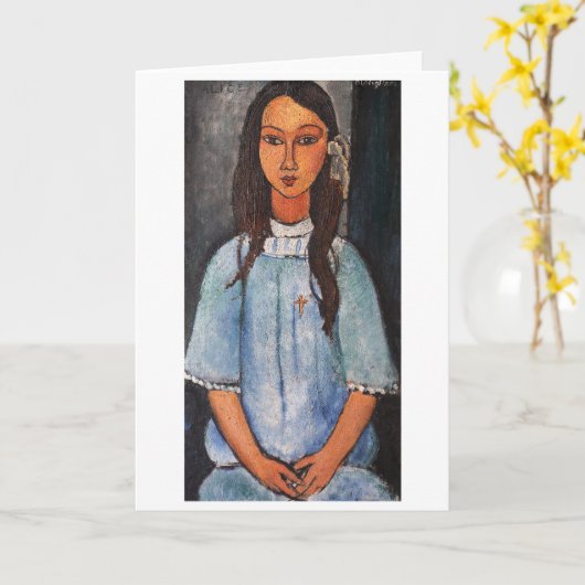 Portret van Alice, Modigliani Kaart (Gele Bloem)