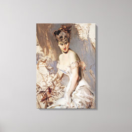 Portret van Alice Regnault (door Giovanni Boldini) Canvas Afdruk