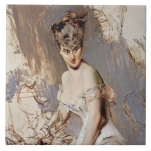 Portret van Alice Regnault (Vrouw Beauty) Tegeltje