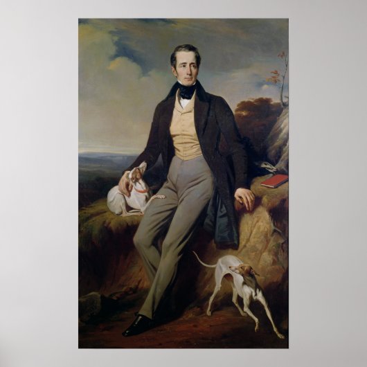 Portret van Alphonse de Lamartine 1830 Poster (Voorkant)