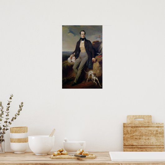 Portret van Alphonse de Lamartine 1830 Poster (Keuken)