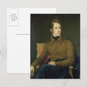 Portret van Alphonse de Lamartine, 1831 Briefkaart (Voorkant / Achterkant)