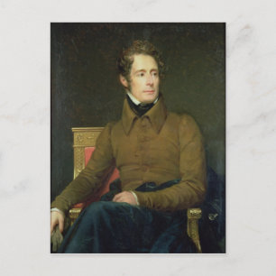 Portret van Alphonse de Lamartine, 1831 Briefkaart
