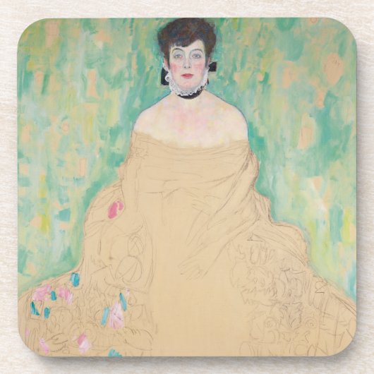 Portret van Amalie Zuckerkandl door Gustav Klimt Bier Onderzetter (Voorkant)
