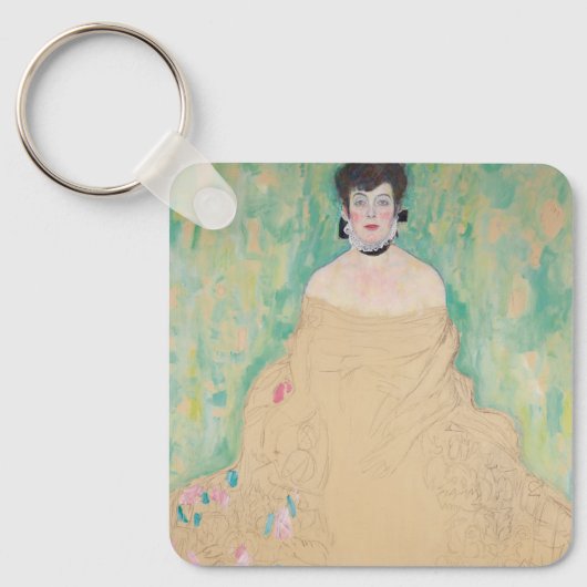 Portret van Amalie Zuckerkandl door Gustav Klimt Sleutelhanger (Voorkant)