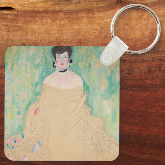 Portret van Amalie Zuckerkandl door Gustav Klimt Sleutelhanger (Achterkant)