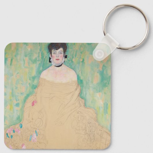 Portret van Amalie Zuckerkandl door Gustav Klimt Sleutelhanger (Achterkant)