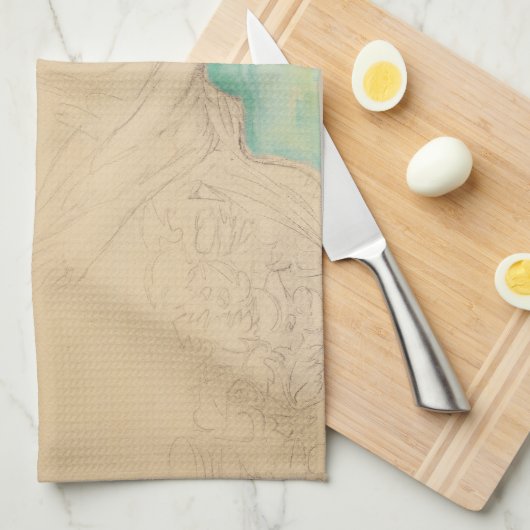 Portret van Amalie Zuckerkandl door Gustav Klimt Theedoek (Quarter Fold)