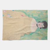 Portret van Amalie Zuckerkandl door Gustav Klimt Theedoek (Horizontaal)