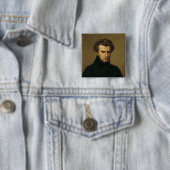 Portret van Ambroise Thomas 1834 Vierkante Button 5,1 Cm (In situ)