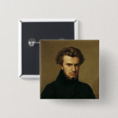 Portret van Ambroise Thomas 1834 Vierkante Button 5,1 Cm (Voorkant /achterkant)