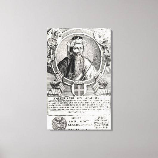Portret van Amedee VIII Le Pacifique Canvas Afdruk (Voorkant)