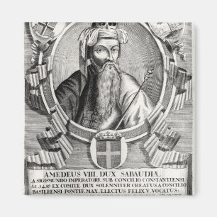 Portret van Amedee VIII Le Pacifique Magneet