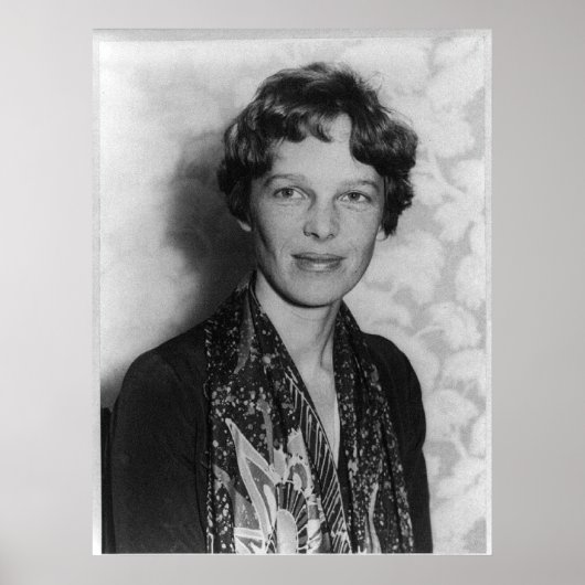 portret van Amelia Earhart Poster (Voorkant)