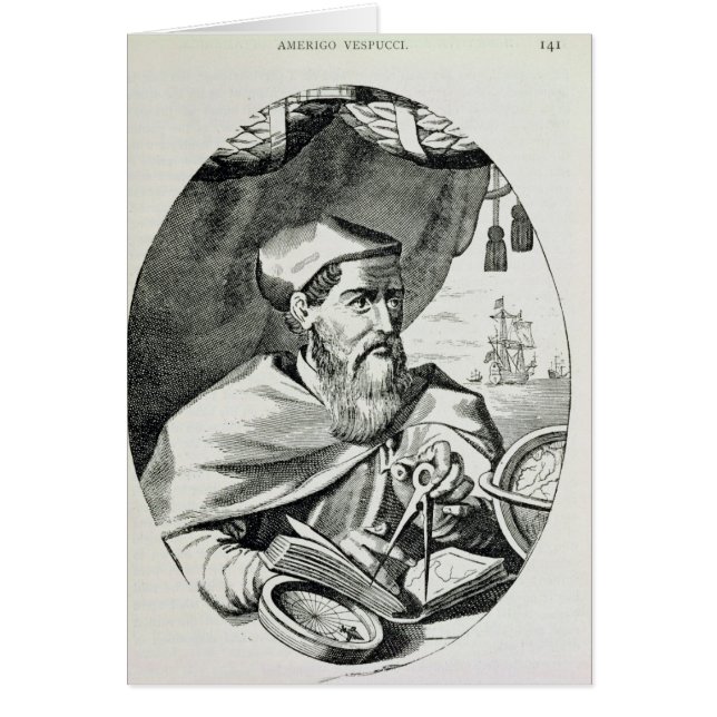 Portret van Amerigo Vespucci (Voorkant)