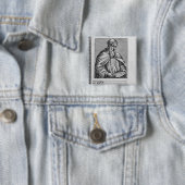 Portret van Amerigo Vespucci Vierkante Button 5,1 Cm (In situ)
