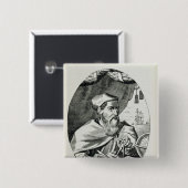 Portret van Amerigo Vespucci Vierkante Button 5,1 Cm (Voorkant /achterkant)