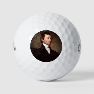 Portret van Amerikaanse president James Monroe Golfballen
