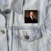 Portret van Amerikaanse president James Monroe Vierkante Button 5,1 Cm (In situ)