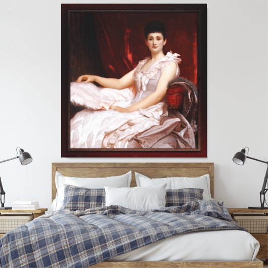 Portret van Amy Augusta, Lady Coleridge Canvas Afdruk (Insitu (Slaapkamer))