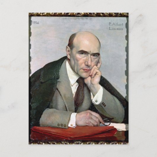 Portret van Andre Gide 1924 Briefkaart (Voorkant)